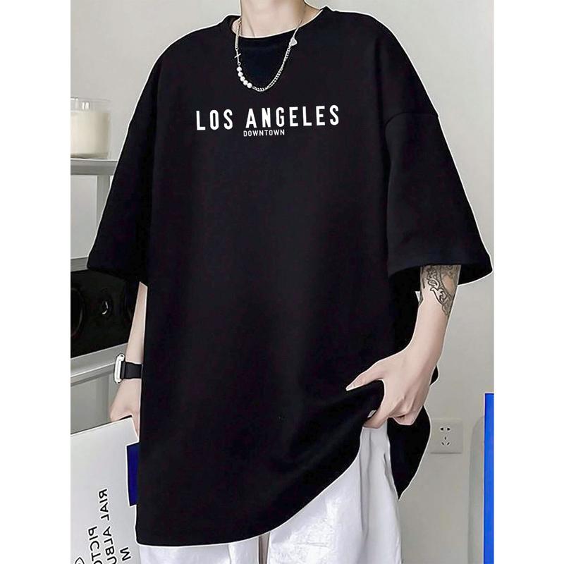 Áo thun Los angeles downtown tay lỡ form rộng áo nam nữ