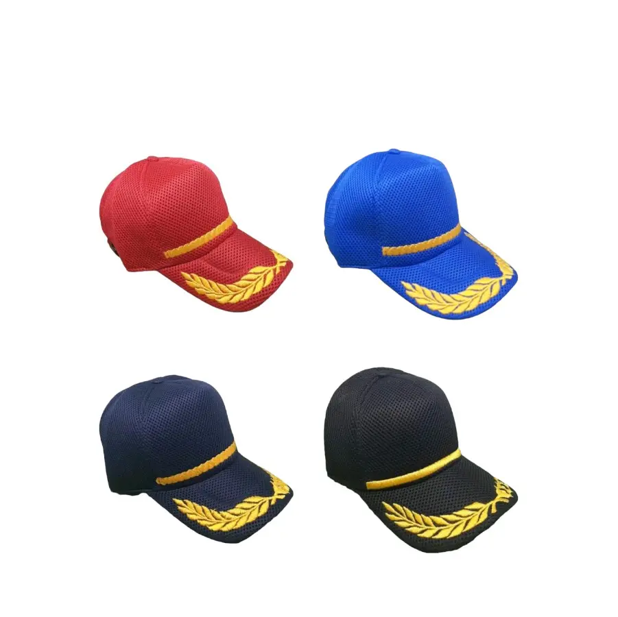 Topi Padi Kapas Polos Bisbol Jaring Model Pejabat dengan Bahan Jaring Dobel Mess Tebal