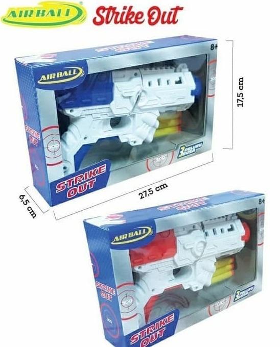 Mainan Anak Senjata Senapan Tembak Tembakan Pestol Pistolan Mainan NERF STRIKE OUT AIRBALL Mainan Anak Peluru Busa Mainan KAdo Ulang Tahun Anak Laki laki 4