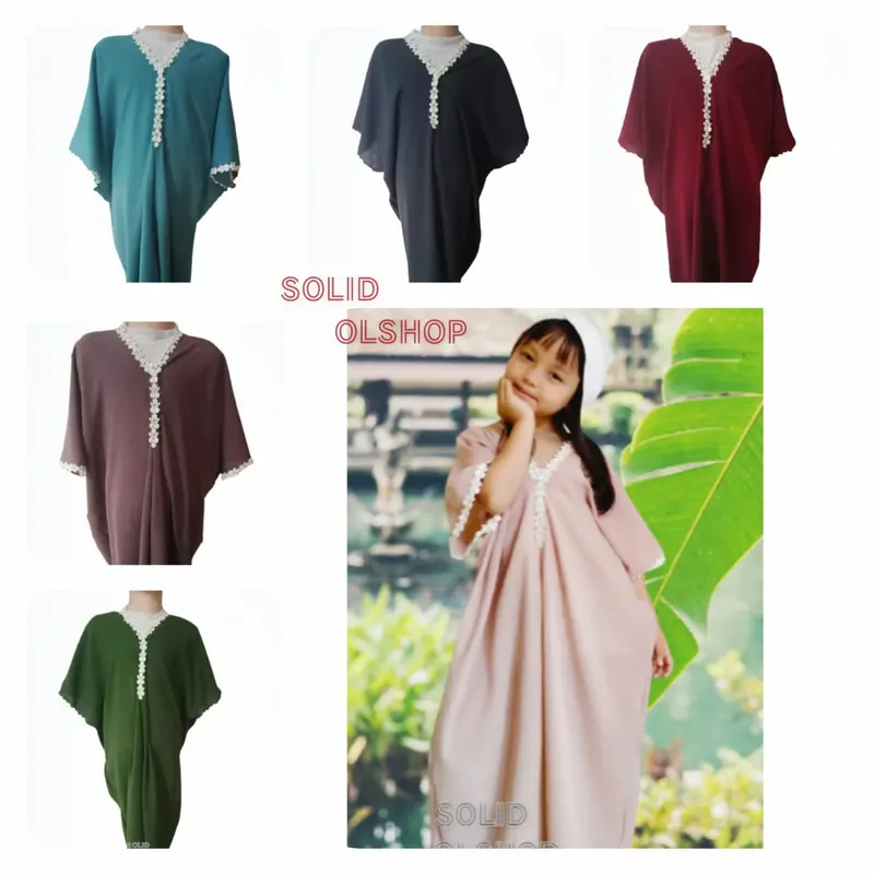 baju kaftan anak perempuan  terbaru/gamis kaftan anak cewek 0