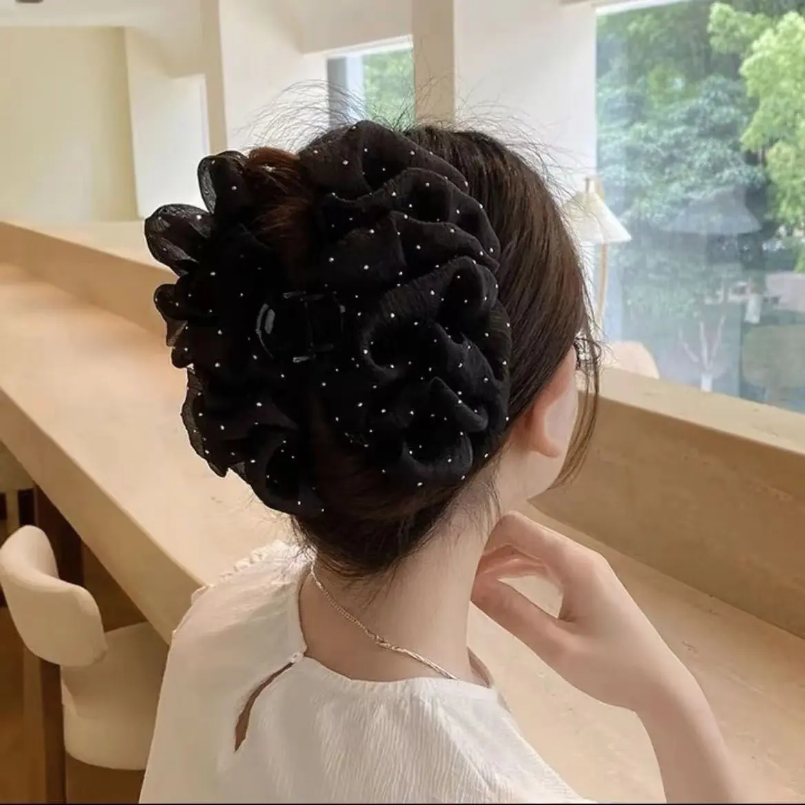 Kẹp Lưới Hai Mặt, Tay Cầm Đầy Sao Kẹp Tóc Nơ Kiểu Tóc Công Chúa Thoát Hiểm Cho Nữ, Đồ Cài Tóc Sau Đầu, Kẹp Cá Mập, Dụng Cụ Làm Tóc