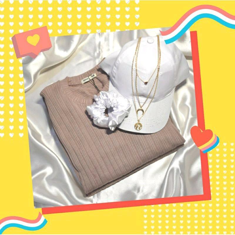 Sweater + Topi + Scrunchie + Kalung] Bundle Set : Adaire Outfit | Gift ...