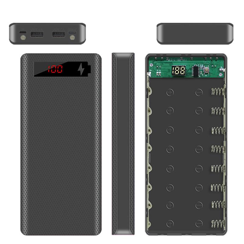 Vỏ pin 18650, Cầm Tay, Micro USB và Type-C, LCD, Tự làm, Hộp đựng pin dự phòng di động Chống Nước Phụ Kiện 0