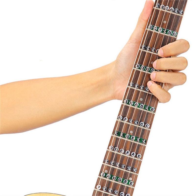 Product Introduction of BEHUO Musical Instrument Guitar Accessories Beginner Electric Guitar Musical Scale Fingerboard Stickers Guitar Note Sticker Guitar Scales Stickers Fretboard Sticker Guitar Chord Stickers 8