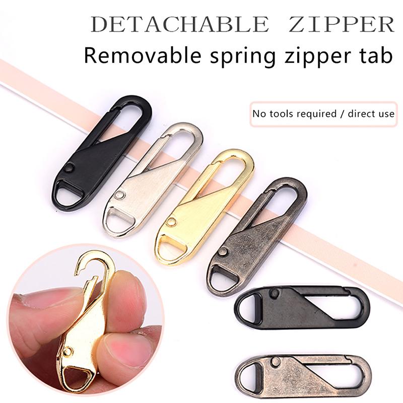 5pcs Universal Zipper Puller Detachable Metal Zipper Head Slider Repair Kits Clothes Luggage Jackets Backpacks Purse Accessories 1