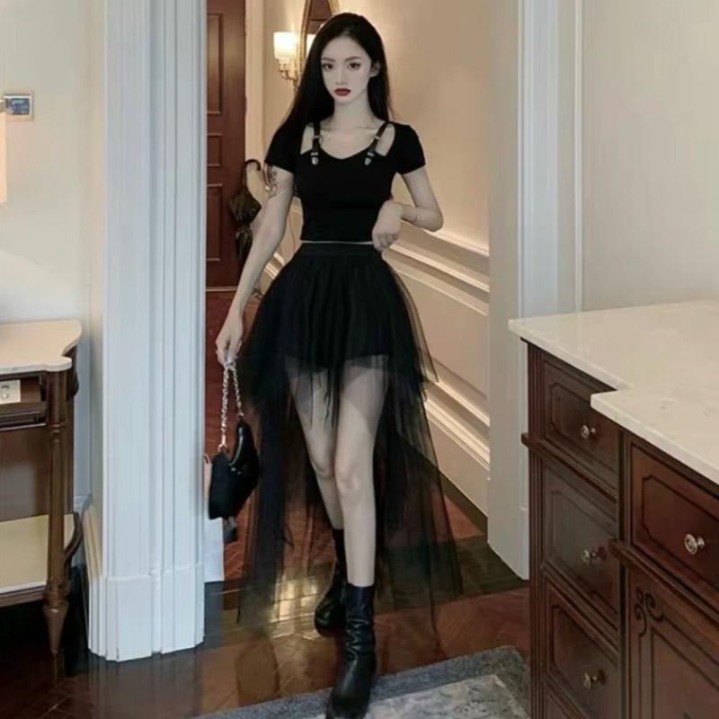 CV005 Chân váy lưới ngắn dáng bồng đuôi tôm đẹp form chuẩn tôn dáng dài chân lưng thun váy xinh đuôi cá đi chơi dự tiệc. Chân váy voan chữ A xoè lưng cao bản to lưới nhọn nhiều tầng cá tính hot trend freesize