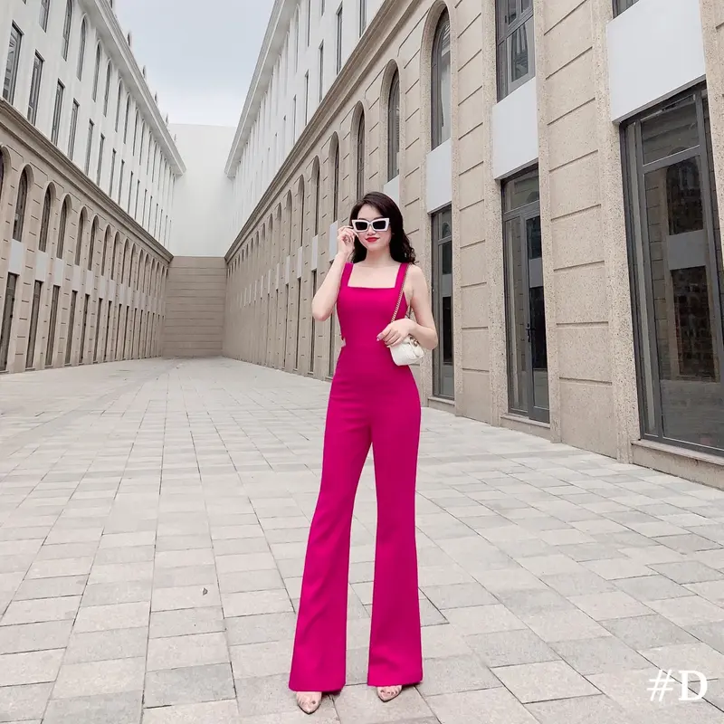 (5 màu) Jumpsuit Beliss Store hở eo quần loe sang chảnh thiết kế cao cấp 7