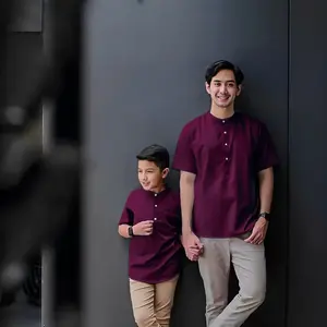 BELI 1 DAPAT 1 Koko Kurta Cuople Ayah Anak Laki Laki Warna Burgundy