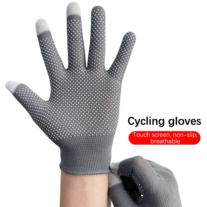 [TTAA]Breathable Anti-skid Gel Touch Screen Gloves Summer Thin Riding Driving Mountaineer Wrist Gloves Men Women Sport Running