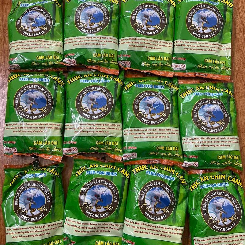 12 Gói Cám Tổng Hợp Lão Đại Cho Mọi Loại Chim Cảnh - Gột Mộc Số Lượng - Thương Hiệu Lão Đại