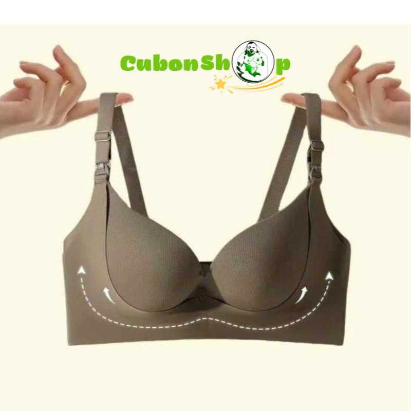   Tặng quần  Áo ngực bầu SU ĐÚC 830 Form Đại Quả To Cúp C Chống chảy xệ Chất liệu cotton & su đúc mềm mại thoáng mát 