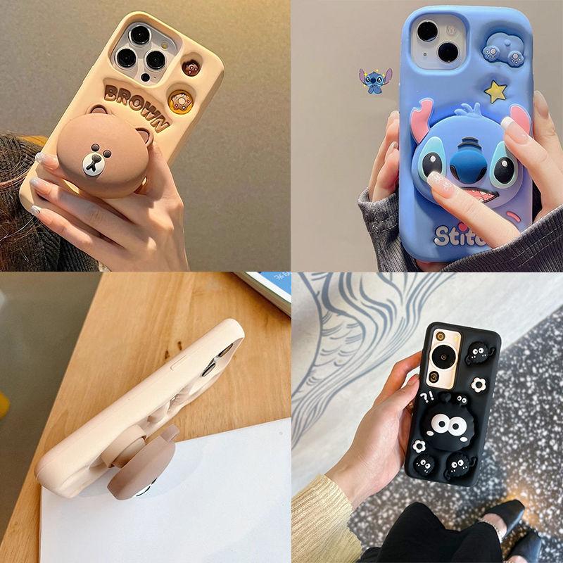 3D เปลือกการ์ตูน สําหรับ Samsung Galaxy S25 S24 S23 Ultra S21 FE A16 A26 A36 A56 5G A15 4G A04S เคสม