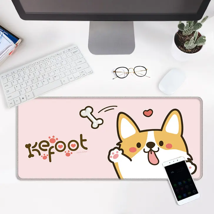 Lót chuột cỡ lớn 80x30cm, miếng lót bàn phím full bàn dày 3mm sắc nét bo viền chắc chắn 4