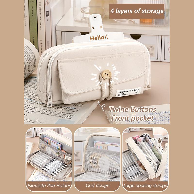 Hộp Đựng Bút Chì, Dung Tích Lớn, Túi Đựng Bút Chì, Túi Đựng Bút Cầm Tay Túi Đựng Mỹ Phẩm, Cầm Tay, Thích Hợp Cho Văn Phòng, Trường Học, Thanh Thiếu Niên, Bé Gái, Bé Trai, Nam Và Nữ, Người Lớn, [QQQ]