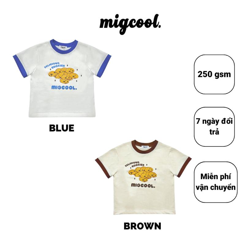 Áo thun BabyTee in hình Cookie phối  , áo thun nữ MIGCOOL cotton 100% - 250GSM dày dặn