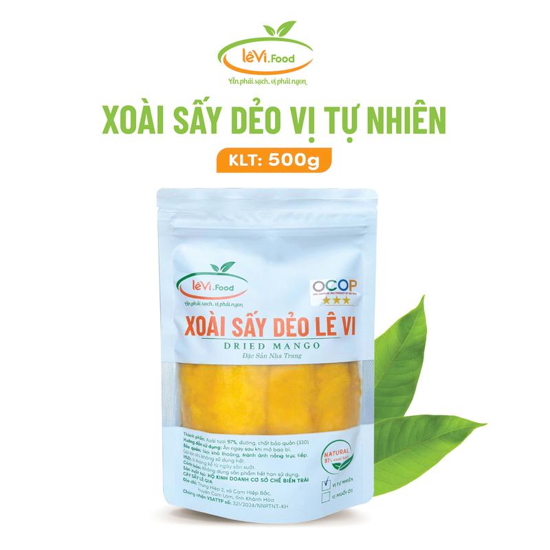 500g xoài sấy dẻo ít đường LêVi Food Ăn Vặt (XOÀI ÚC CAM LÂM)