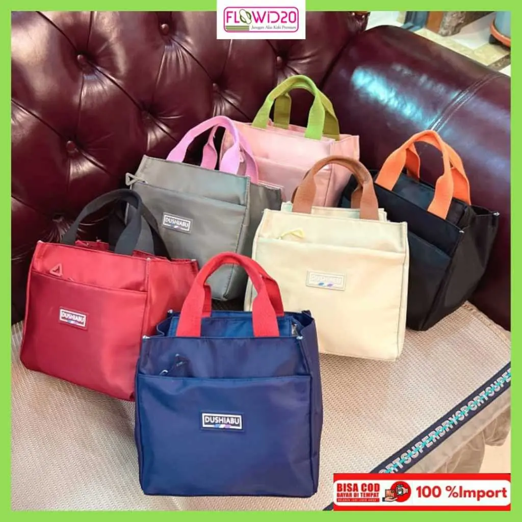 FLOWID20 - totebag waterproof handbag premium tebal tas makeup bekal 116