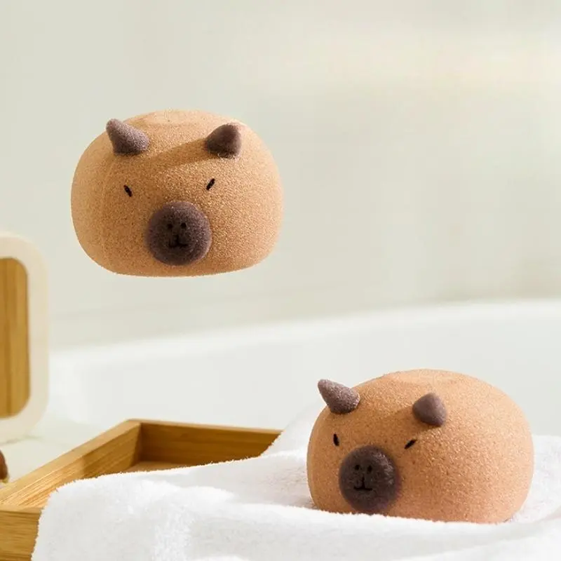 Cute Capybara Design Bath Sponge, 1/2 Counts Soft Bath Sponge, Bathing Accessories for Women & Men, Bathroom Supplies, Personal 7