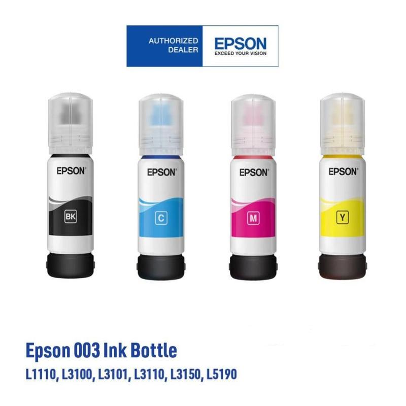 Original Epson 003 Ink L3110 / L3150 / L5190 / L3116 / L3156/ L1110 ...