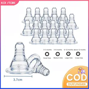 KOI 10PCS Dot Botol Bayi 3.8cm standard pacifier Dot Nipple SLIM NECK Dot Ulir BPA free empeng bayi