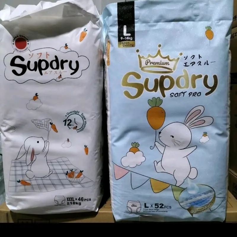 bỉm supdry xanh+trắng nội địa trung Cho Bé Voi 4