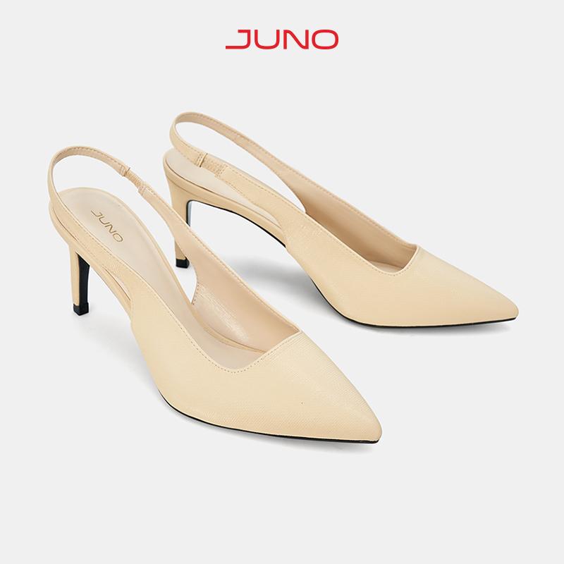 JUNO Giày Cao Gót Slingback Mũi Nhọn Gót Thanh - CG07154