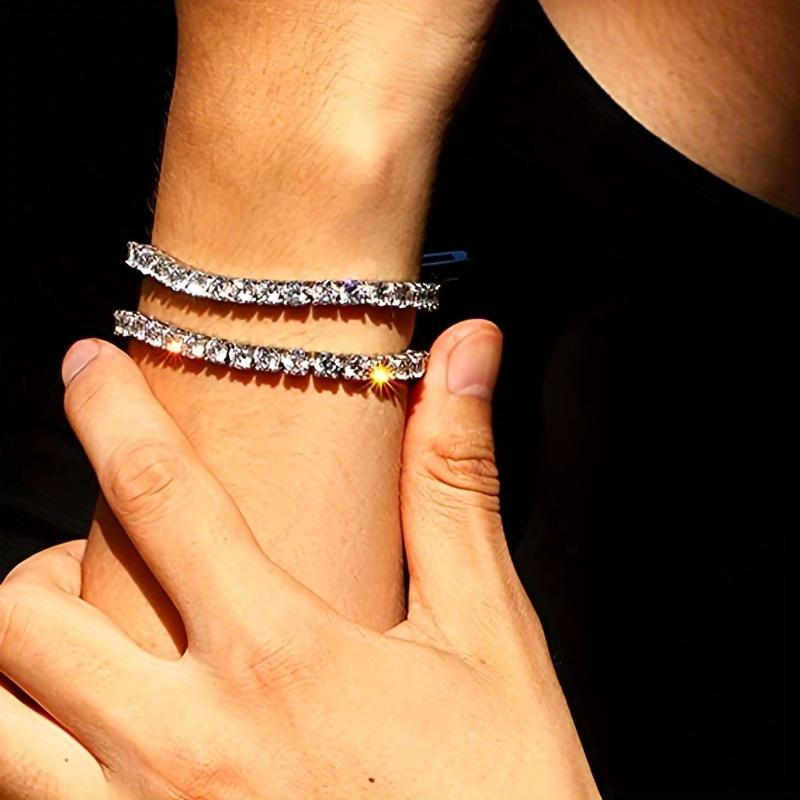 Product Introduction of 1 Carat Cool Silver Moissanite Diamond Tennis Bracelet, Carat Moissanite Diamond D Color (VVS1) 4