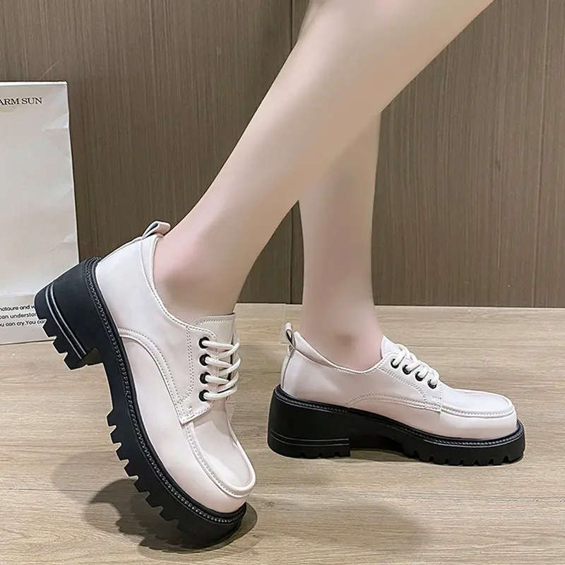 DUNIA FASHION - DF 604 Sepatu Wanita Docmart Sneakers Boots Premium Quality Black Karet Shoes 3