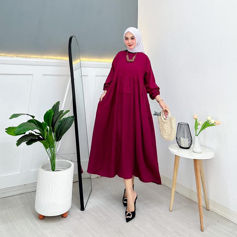Viola Dress Basic Rayon Twill Saku Busui 3