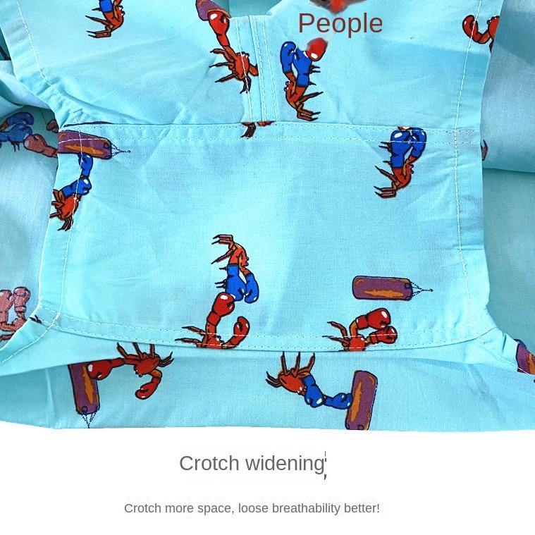 Cotton Cartoon Aro Pants Men's Cotton Loose Large Underwear Twin Smoke Pass Short Sleep Pants Home Shorts One Piece 8