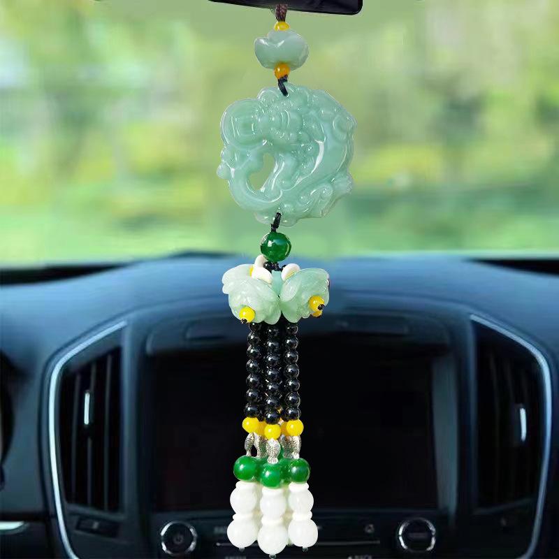 Product Introduction of MUA 2 TẶNG 20K- Khánh treo xe ô tô, tượng Phật treo xe, khánh ngọc treo taplo bằng đá nhân tạo 2