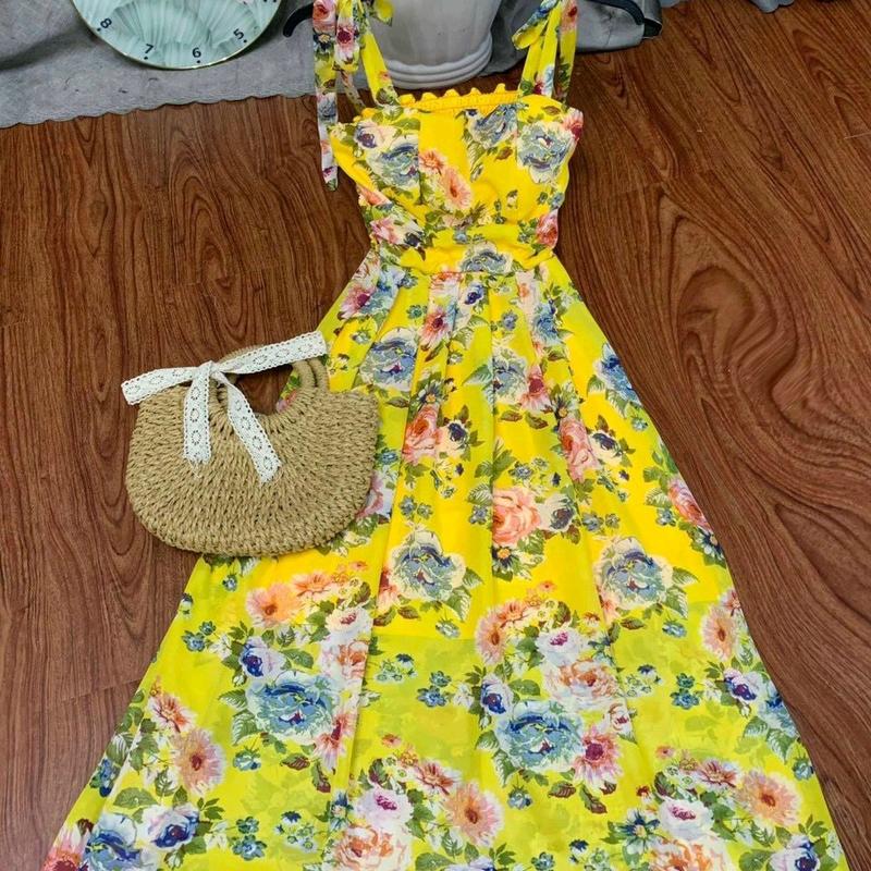 D2D 01 0035 Đầm maxi voan thiết kế. Freesize 50-62kg. 4
