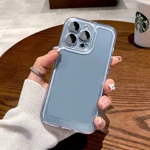 Clear Case compatible iPhone 11 pro max 6 6S plus 6 Plus 7 7+ Plus 8 Plus 8+ X XR XS Max 12 13 mini 14 plus 15 anti yellow Silikon Transparan Shockproof kuning soft softcase space tpu 2mm Anti Crack Bening