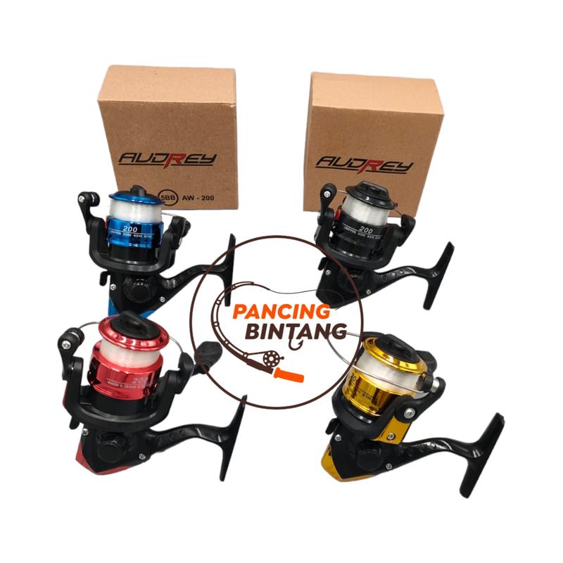 REEL PANCING / REEL AUDREY AW200 5 BEARING / REEL AW200 SUDAH ISI SENAR 1