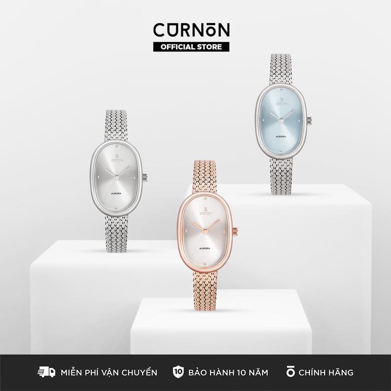 Bộ Sưu Tập Đồng Hồ Nữ Curnon Aurora - Hàng Chính Hãng - Thiết Kế Cao Cấp Độc Đáo Kiểu Dáng Elipse - Kiểu Dáng Nhẹ Nhàng Tinh Tế Nữ Tính - Phù Hợp Mọi Phong Cách Dễ Dàng Phối Đồ