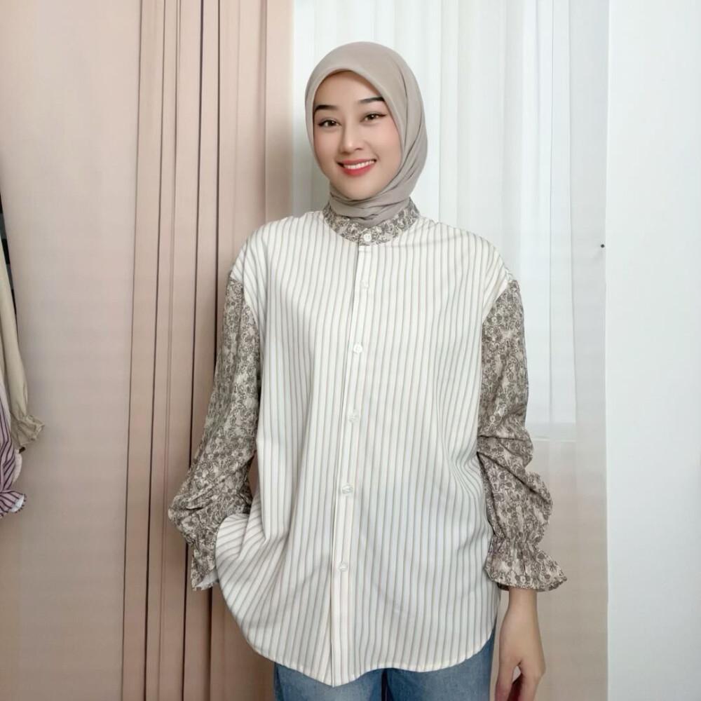 [ready stock]Asaya Korean style colorful plaid fashion casual shirt