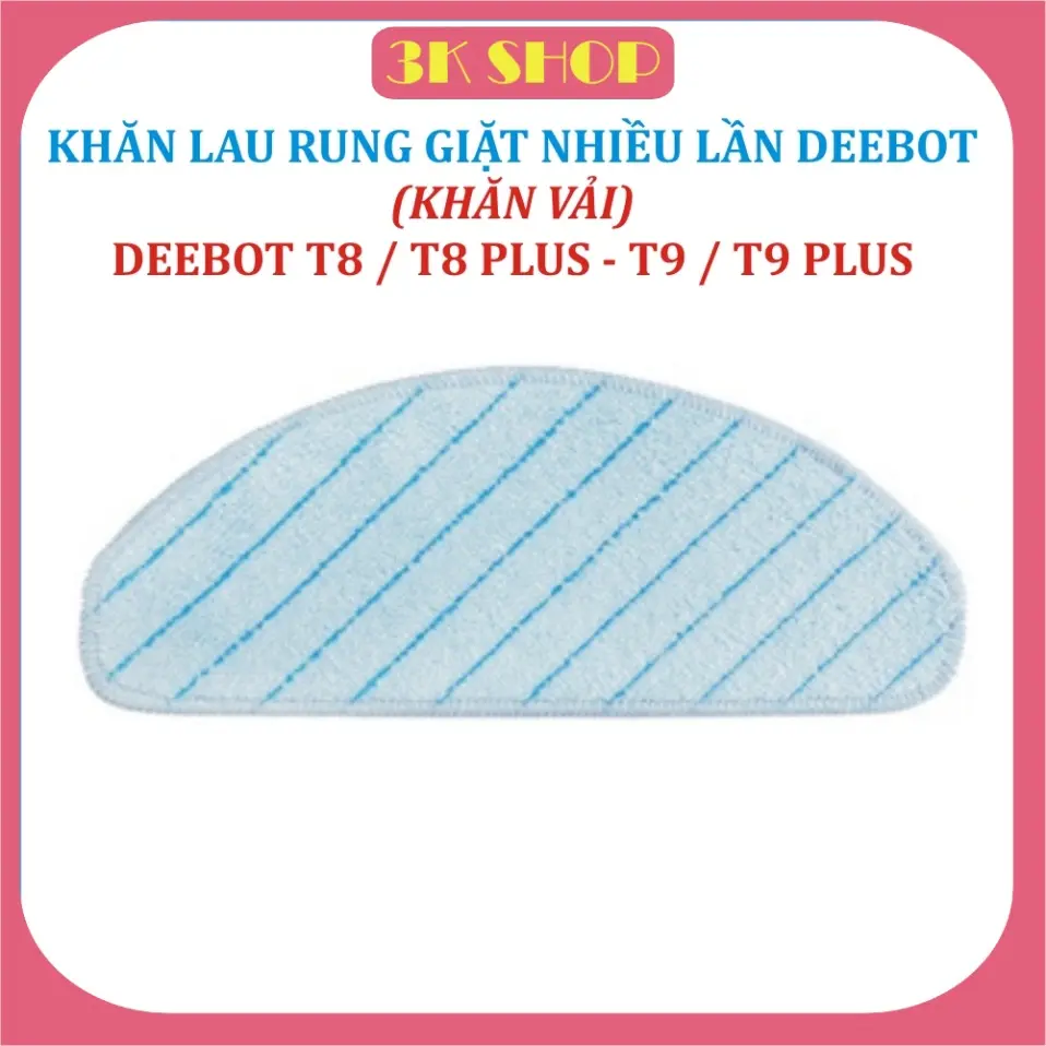 Khăn lau rung giặt nhiều lần cho robot hút bụi , lau nhà T8 - T9 Aivi, Max, Power, Aivi - Ozmo T8 - Ozmo T9