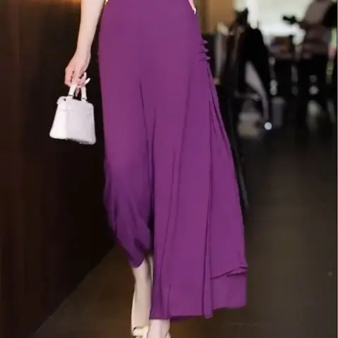 Quần ống rộng sẻ tà hàng 2 lớp phụ kiện thêu cúc tàu siêu xinh - Q284 Nữ Women