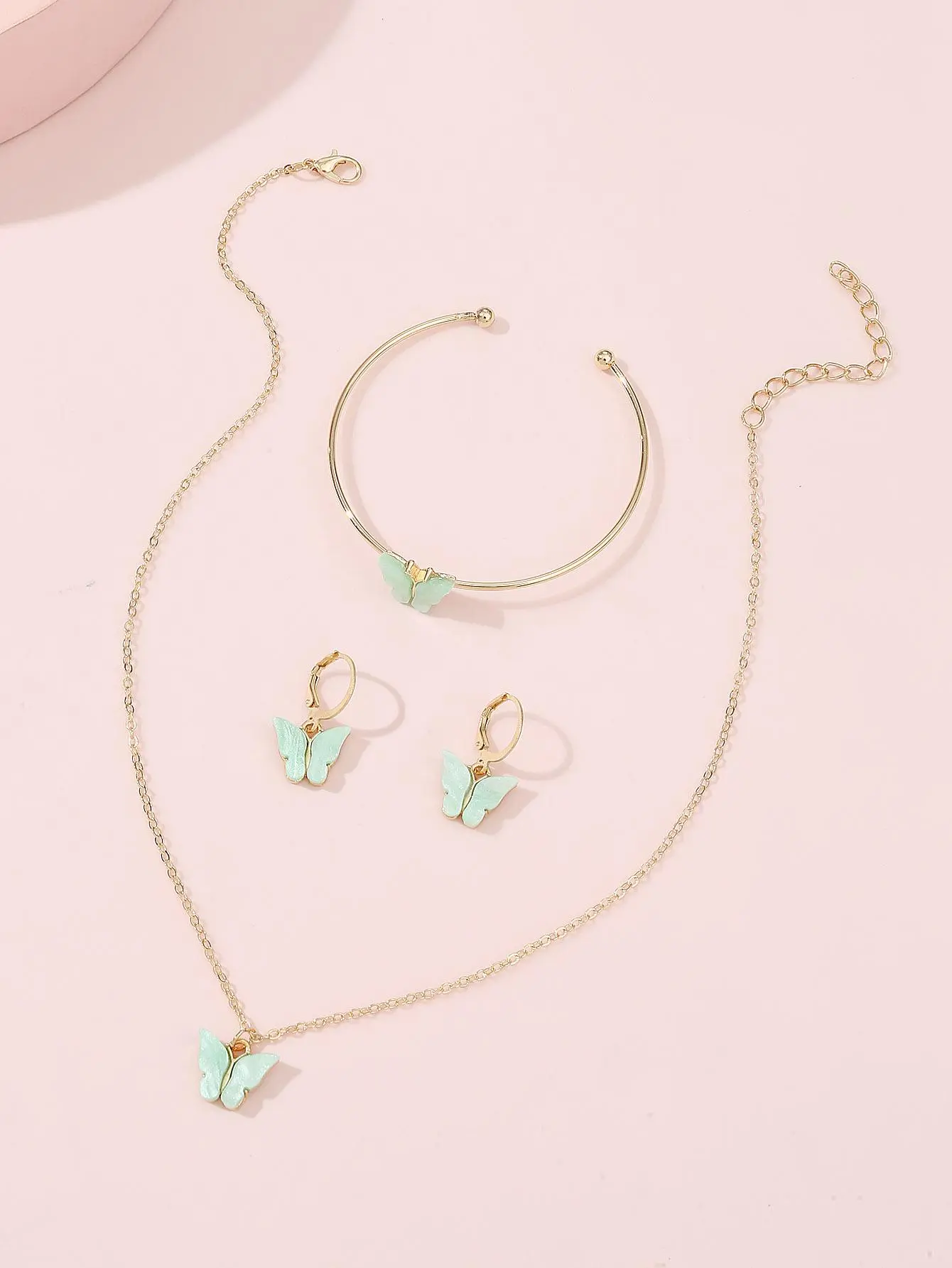 Cute Sweet Bow Knot Charm Alloy Earrings Bracelet Necklace, Fashion Casual Jewelry Accessories Holiday Gift for Women Girls