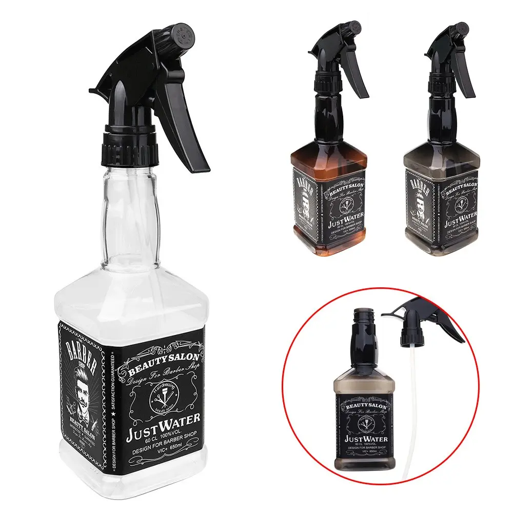 Hairdressing Water Spray Bottle Salon Barber Hair Tools Semiautomatic 650ml