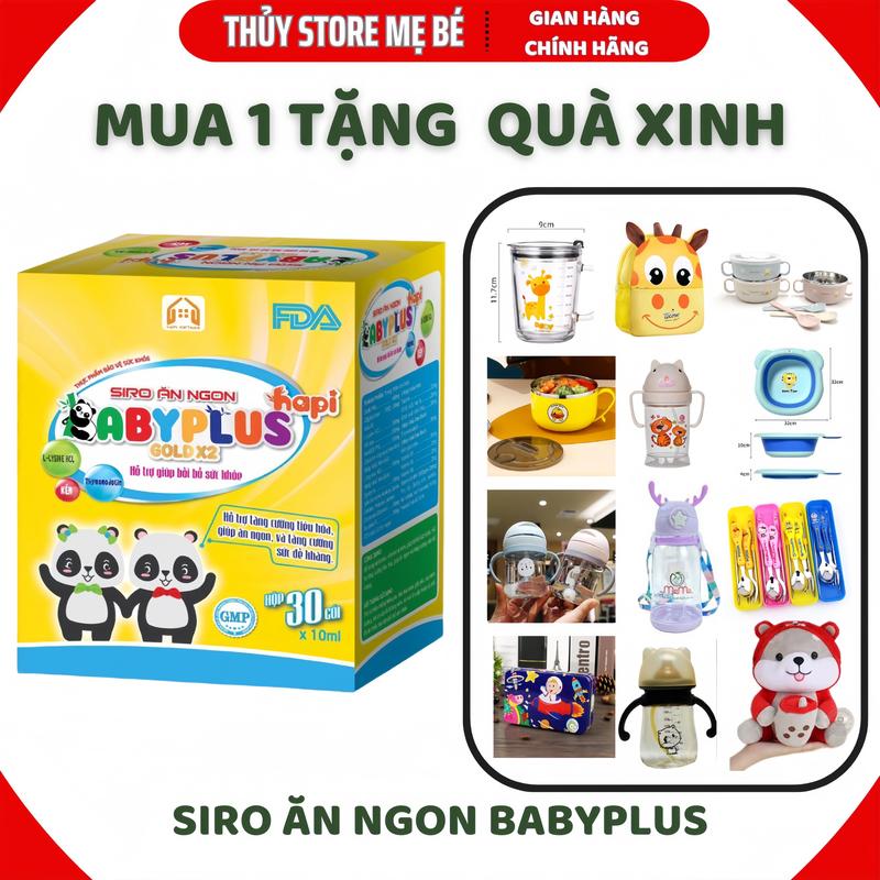 [Live] Siro BabyPlus Hapi Viet Nam 1 Hộp 30 Gói, 1 TẶNG 1 quà, Giúp Bé Ăn Ngon, Tiêu Hóa Tốt, Nâng Cao Sức Đề Kháng, Ngăn Ngừa Suy Din Dưỡng Siro Ăn Ngon Men Vi Sinh Cho Bé d3 mk7 kem kun  ngủ d3k2