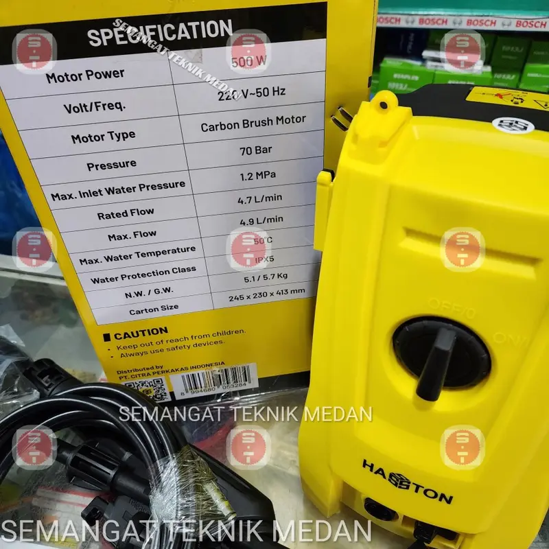 MESIN STEAM CUCI MOBIL MOTOR JET CLEANER AC 70 BAR HASSTON 3600-017 2