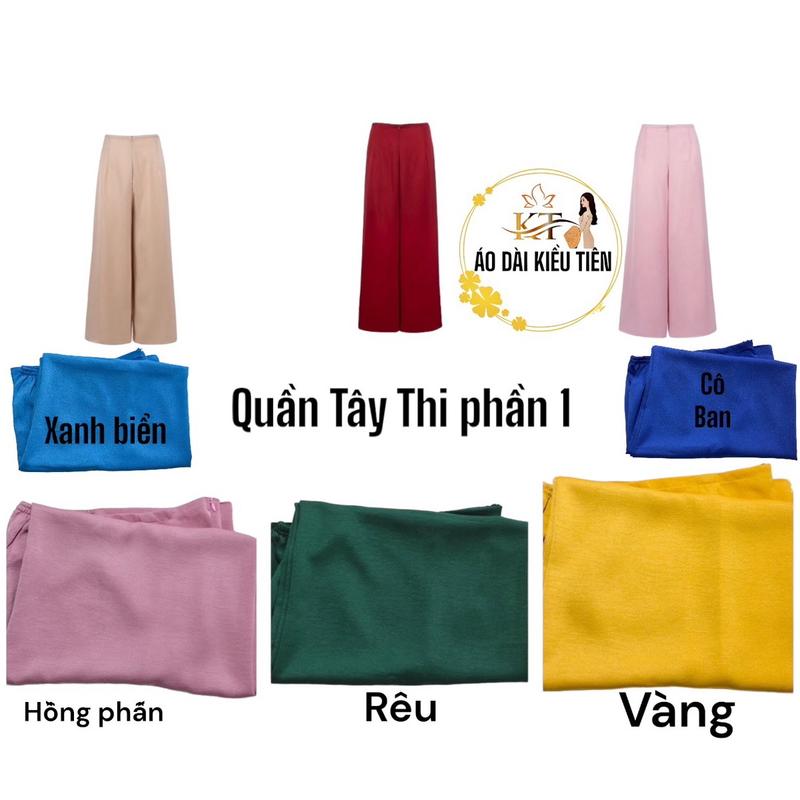  Quần Lụa Tây Thi Mặc Áo Dài Khoá Kéo+ Lưng Chun Nữ 