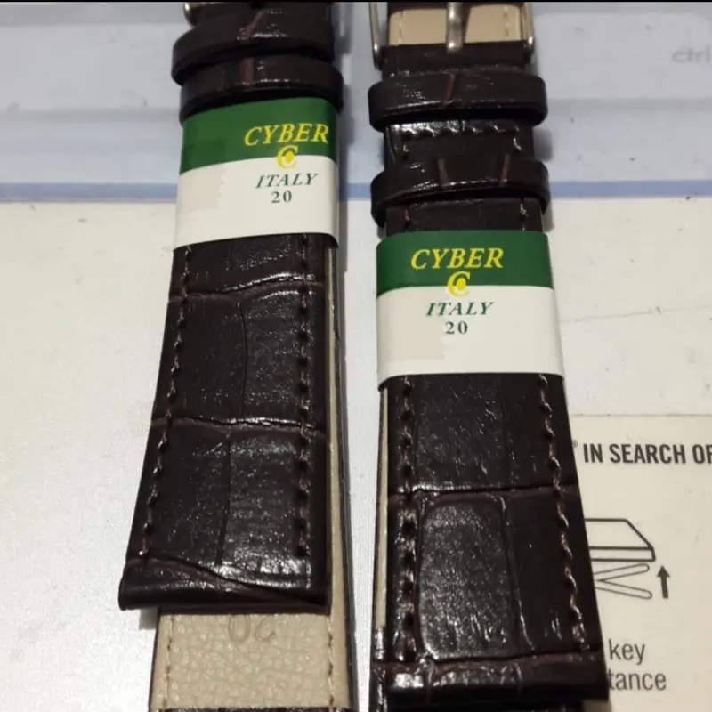 TALI STRAP JAM TANGAN KULIT UKURAN 20mm / 22mm Coklat Hitam 4