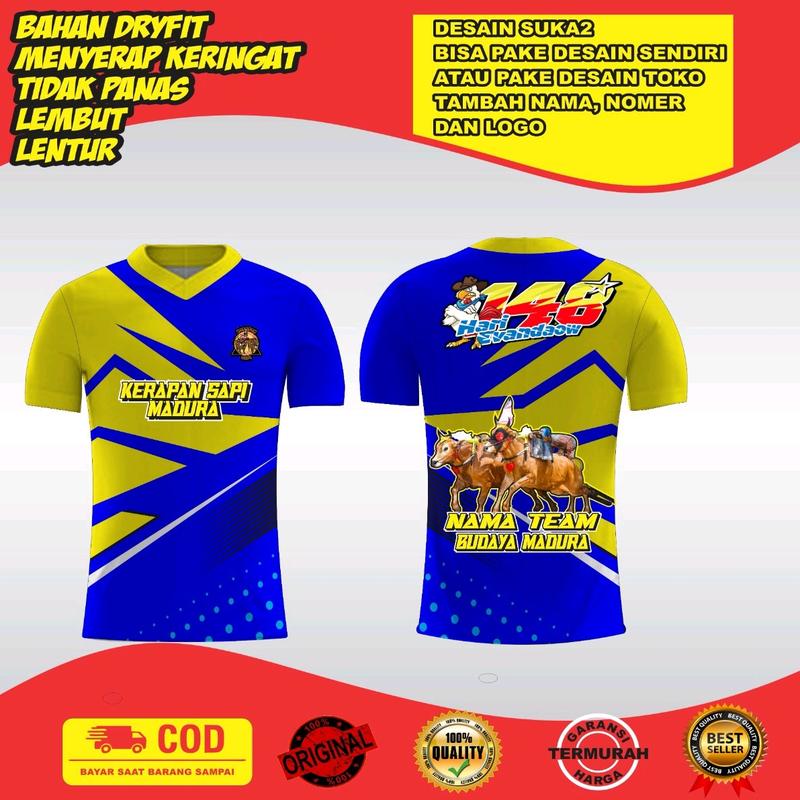 jersey kaos kerapan sapi madura desain bebas suka suka 4