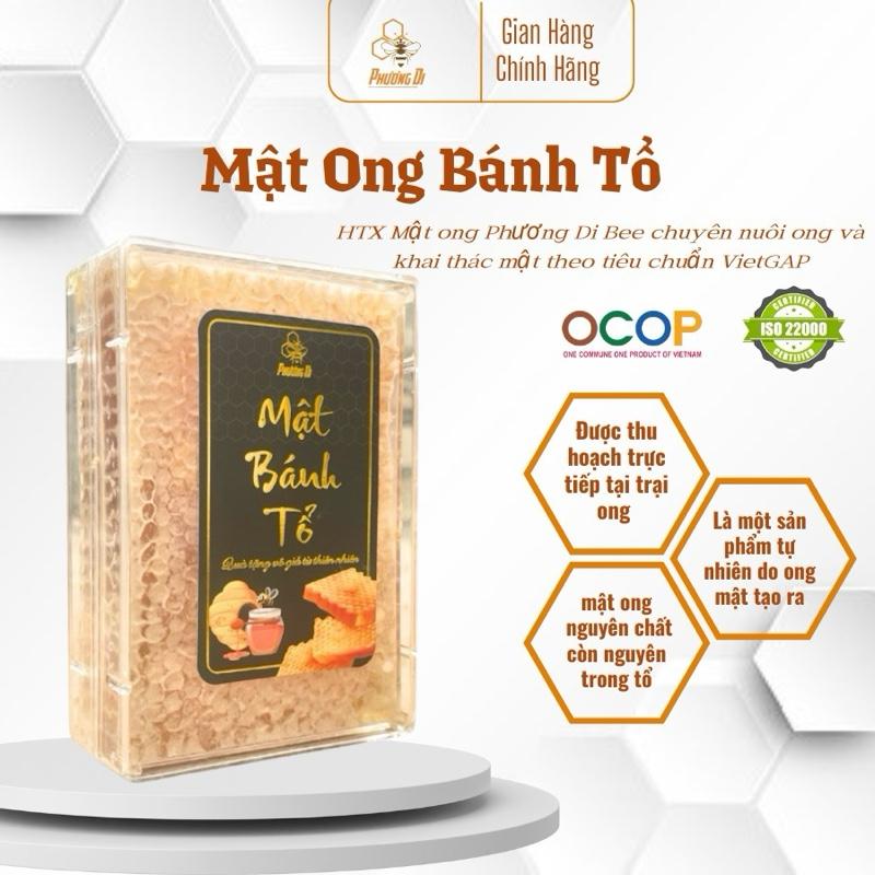 [Phương Di] Mật Ong Bánh Tổ Nguyên Chất Cao Cấp Hộp 500- 600g- Tặng Mứt Gừng Mật Ong Sấy Dẻo