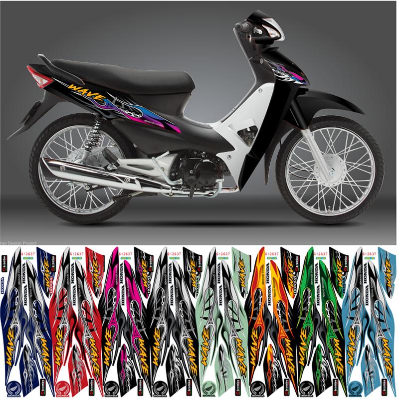 Tem rời WAVE ALPHA 100 & 50 Mẫu Wave ALPHA LỬA 612637 - Tem chế 3 lớp cao cấp