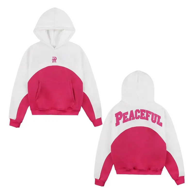 Hoodie THÊU PEACEFUL FROM Boxy NAM - Nữ .phối nhiều màu  đẹp . 5
