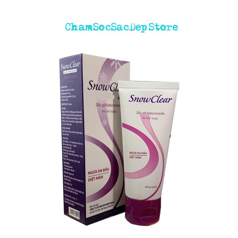 Dầu gội Snow Clear – Giảm gàu và hết ngứa da đầu - tuýp 50ml Dưỡng Tóc dầu gội  nữ