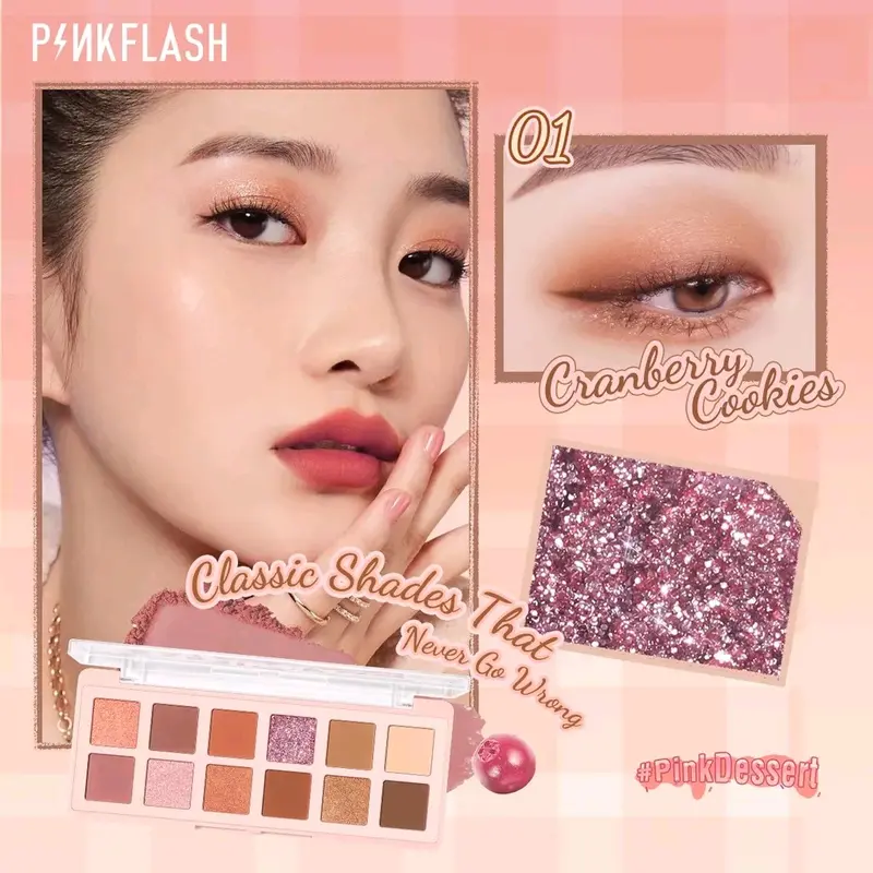 pinkflash eyeshadow isi 12 pink flash eye shadow palet 4